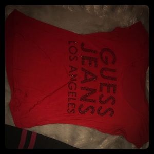 Guess red short sleeved shirt